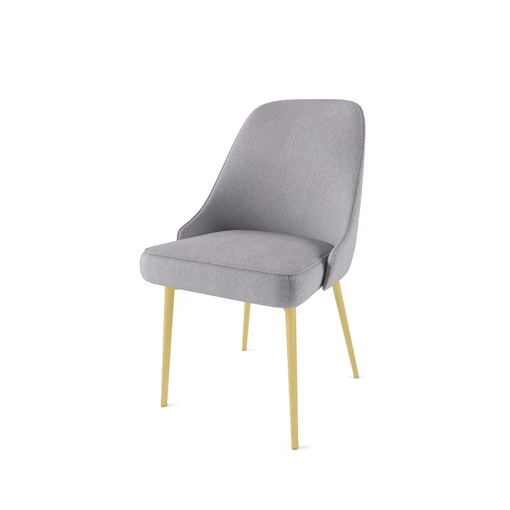 Стул «Афродита» Светло-серый / Золотые ножки
