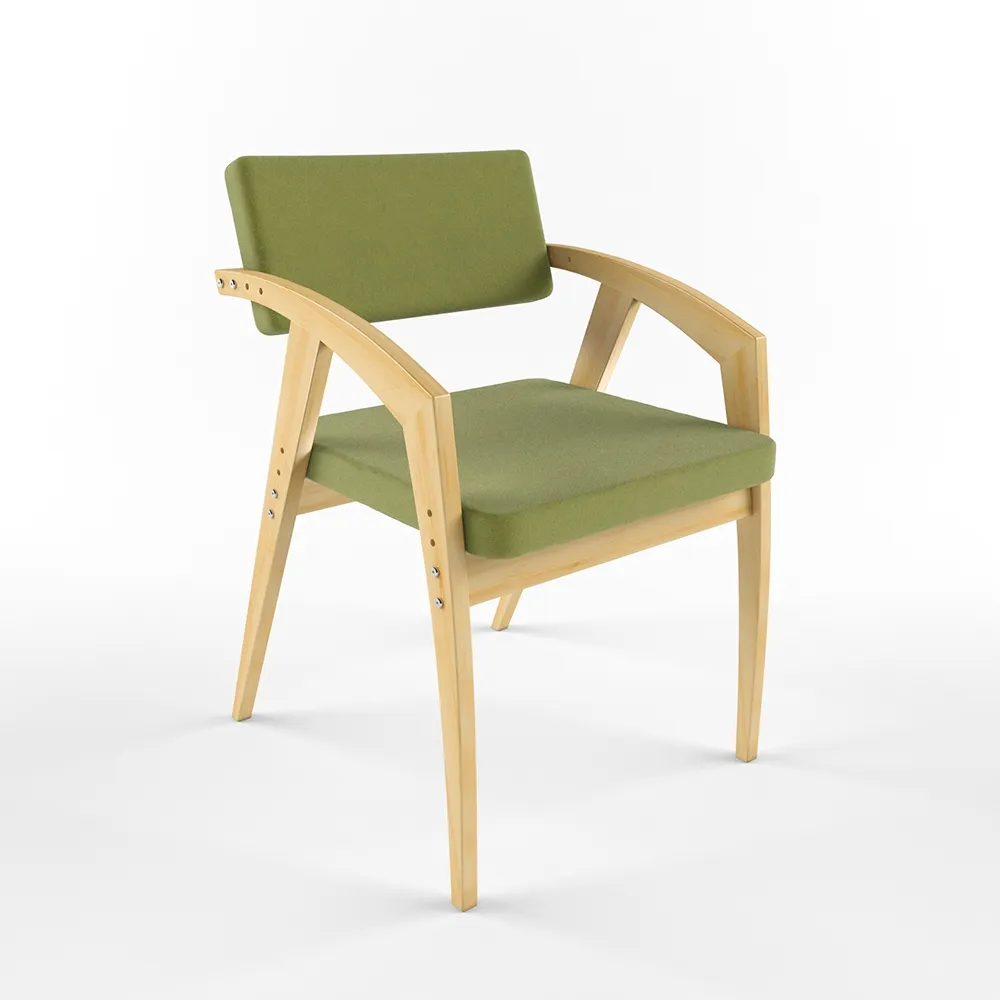 Стул регулируемый «Бруно» микровелюр олива