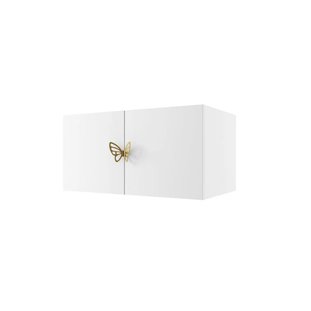 Антресоль для книжного шкафа Мишель Белый Золото 1