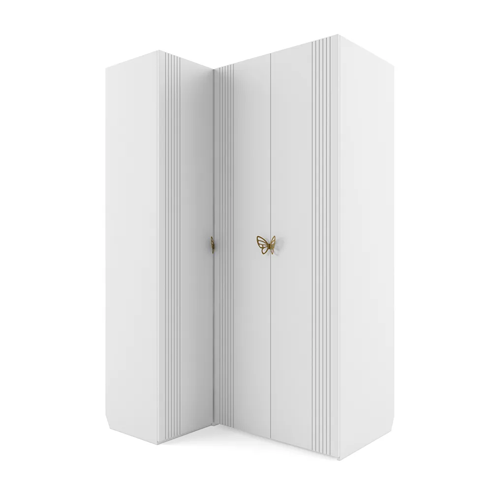 Шкаф угловой правый Мишель Белый