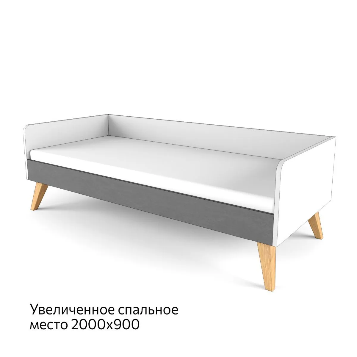 Кровать большая 2+2 Лайт Серая 1