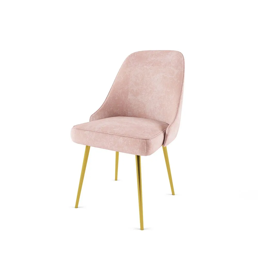 Стул «Афродита» Moon розовый / Золотые ножки