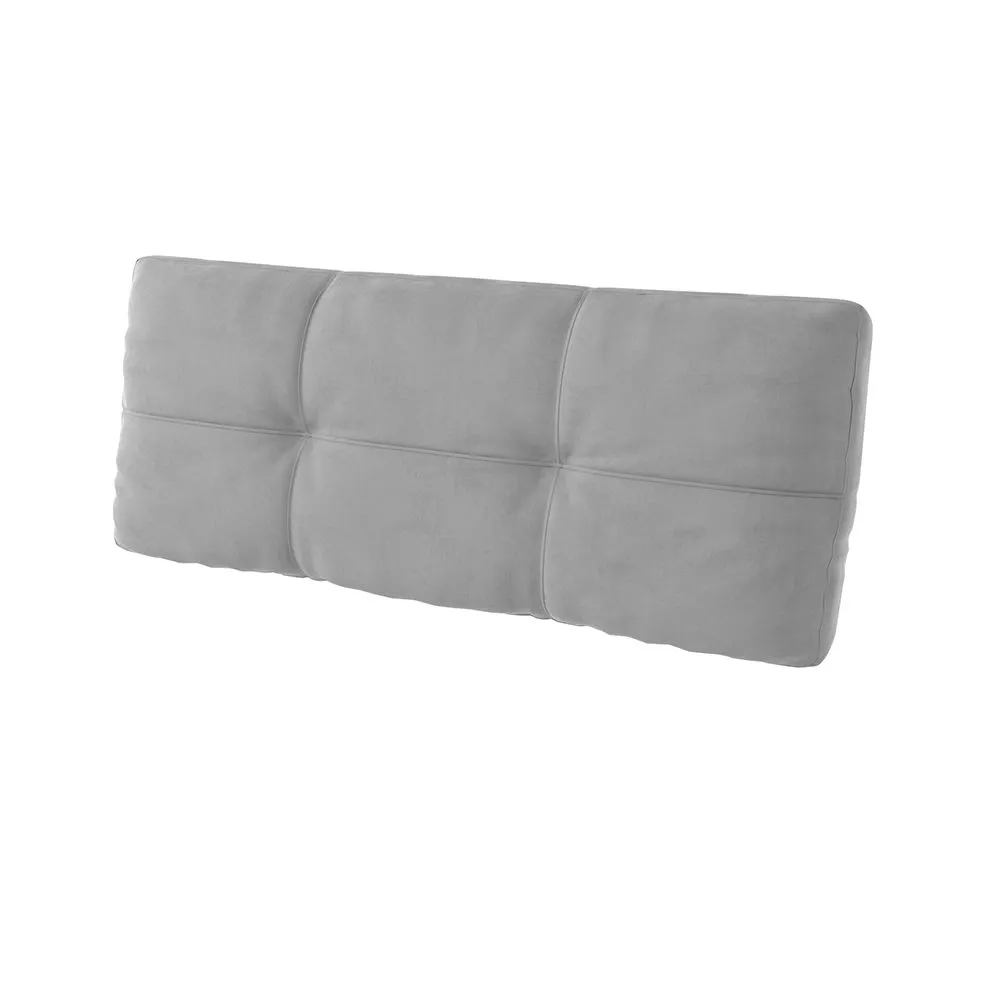 Подушка диванная микровелюр Светло-серый