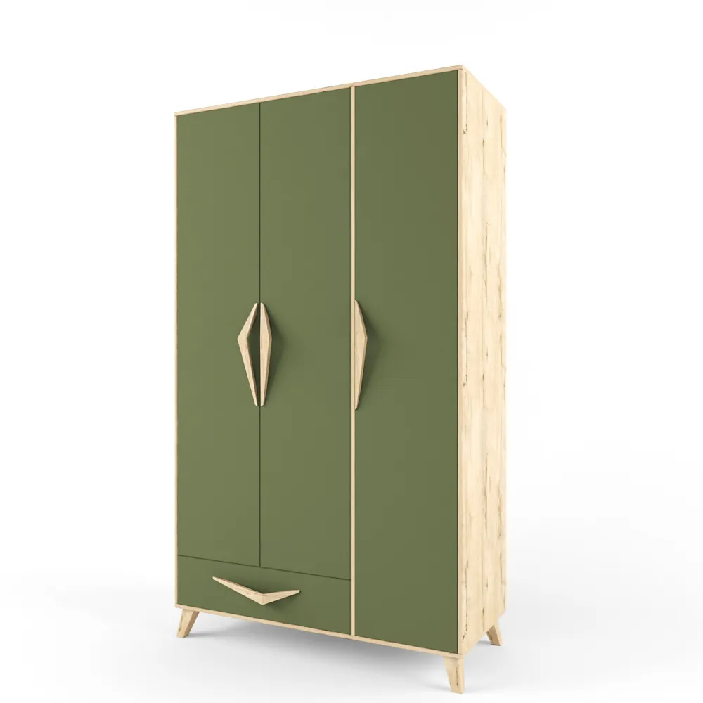 Шкаф 3-створчатый «2+2» олива 1