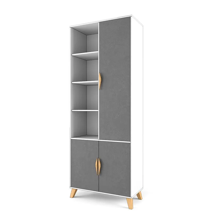 Стеллаж широкий «2+2 Лайт» серый