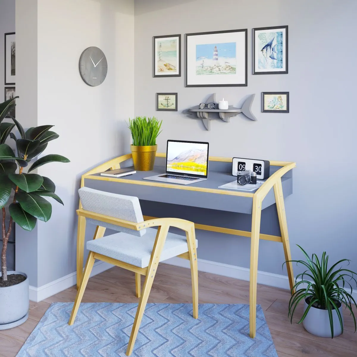 Стол «Бруно» темно-серый 4