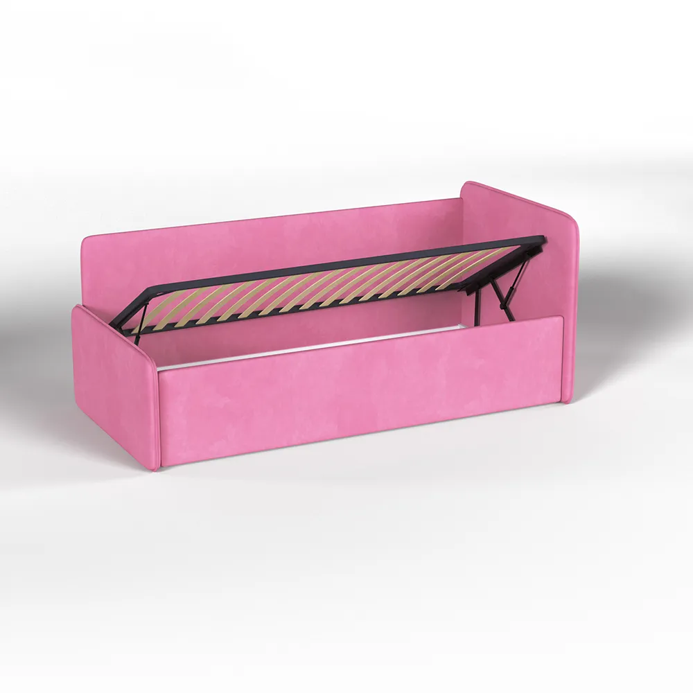 Тахта с подъемным механизмом Микровелюр барби