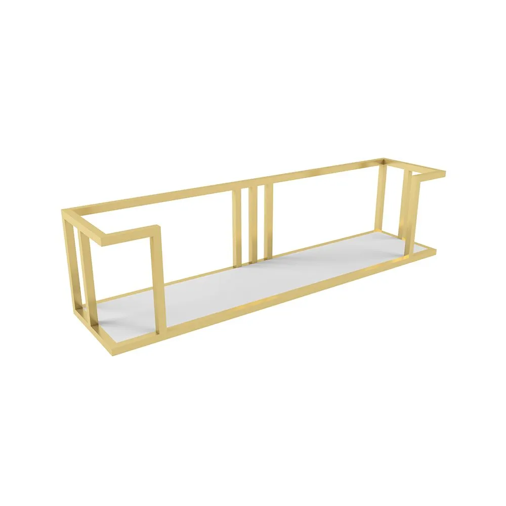 Полка Ар-деко Белый Золото 1