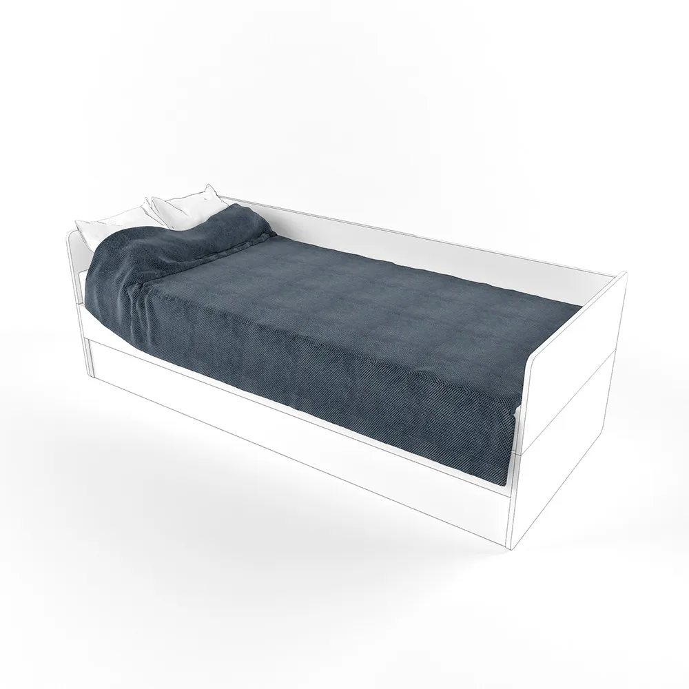 Покрывало для кровати велюр CITUS темно-серый