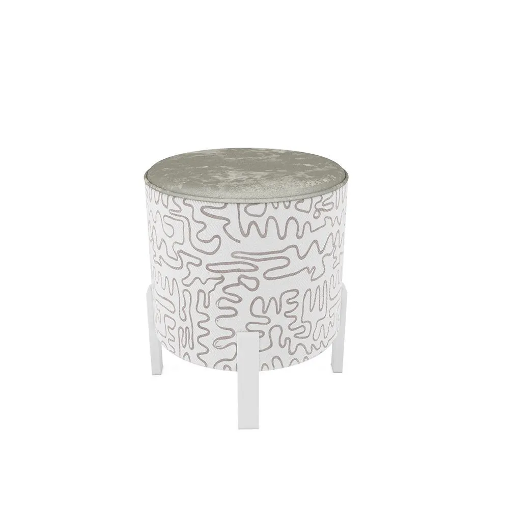 Пуф Орегано + Инкас, ножки белые