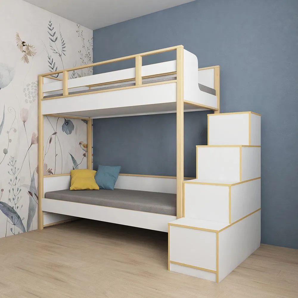 «Робин Лайт» Кровать 2х-ярусная универсальная со ступенями