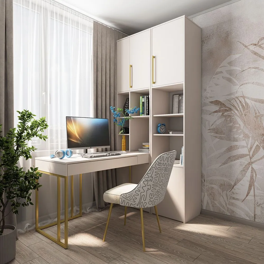 Стол со стеллажом угловой Тури Тефия 2