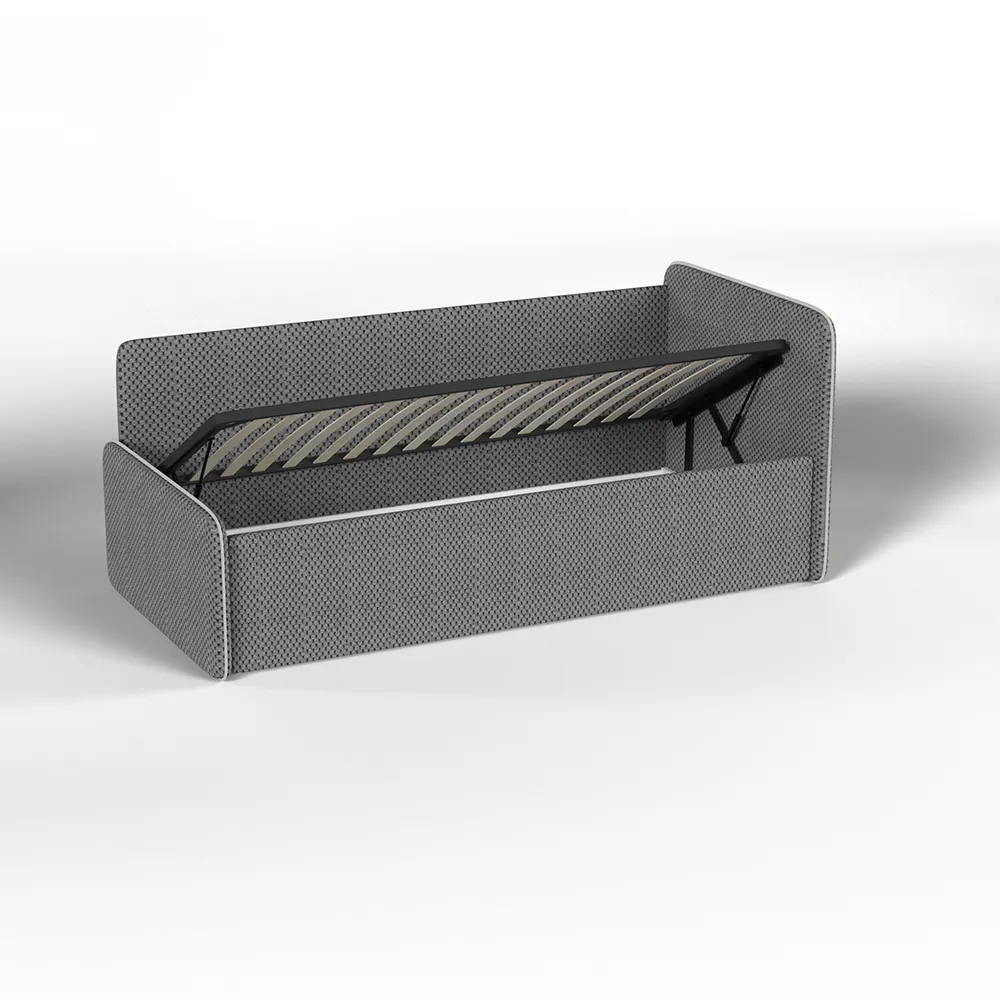 Тахта с подъемным механизмом велюр CITUS темно-серый