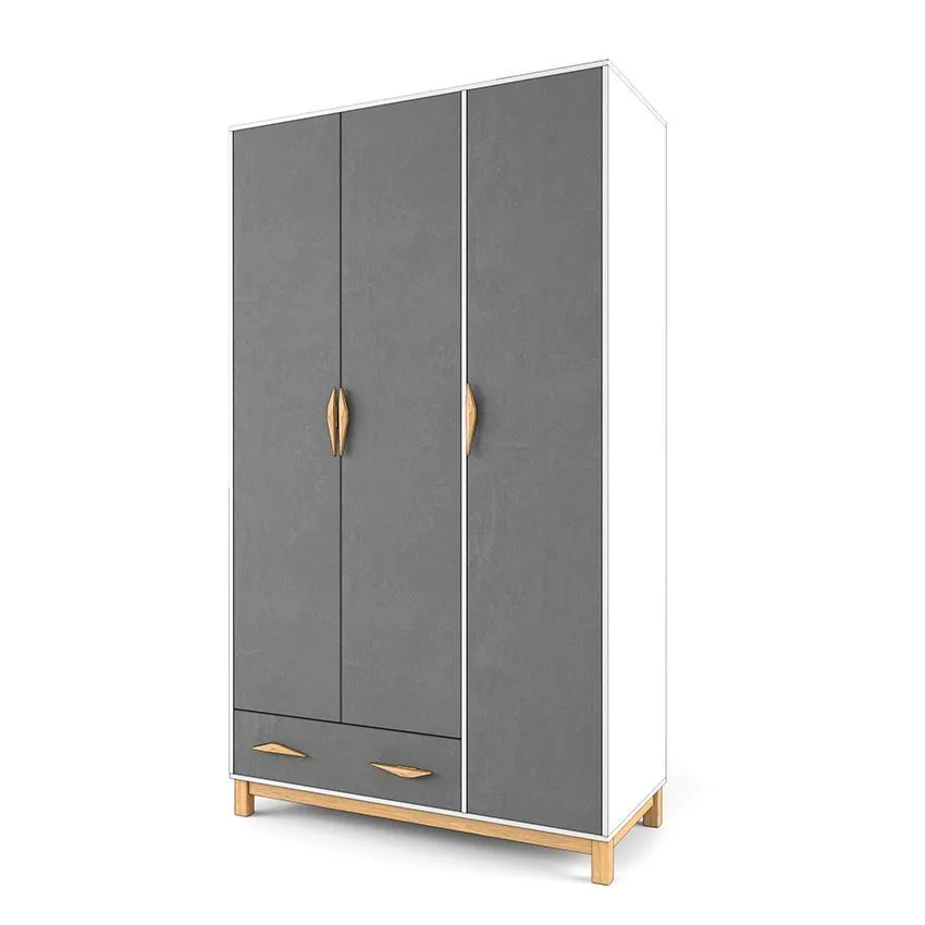 Шкаф 3-створчатый 2+2 лайт серый 1