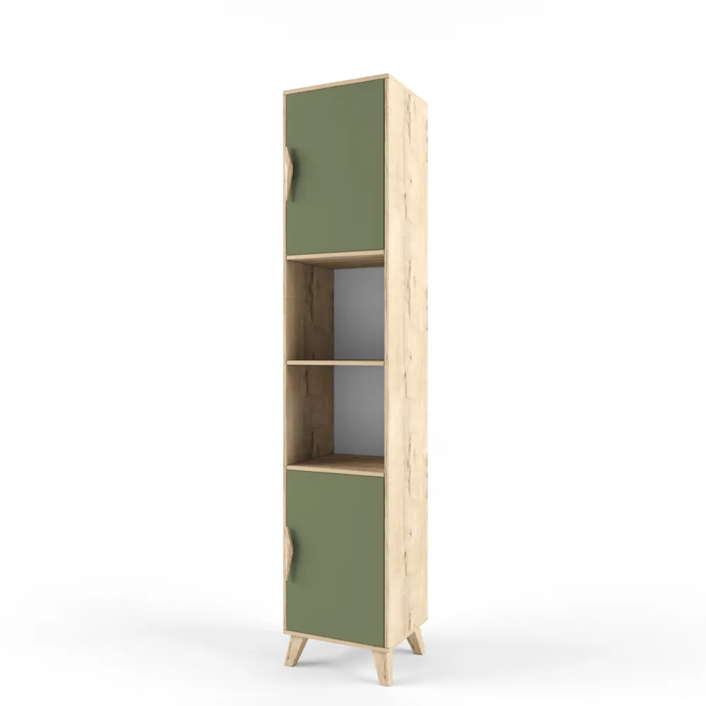 Стеллаж узкий правый «2+2» олива