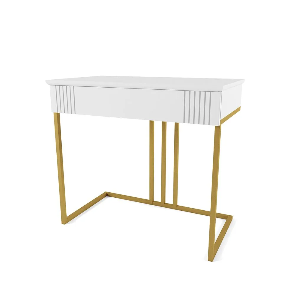Столик туалетный Мишель Белый Золото 1