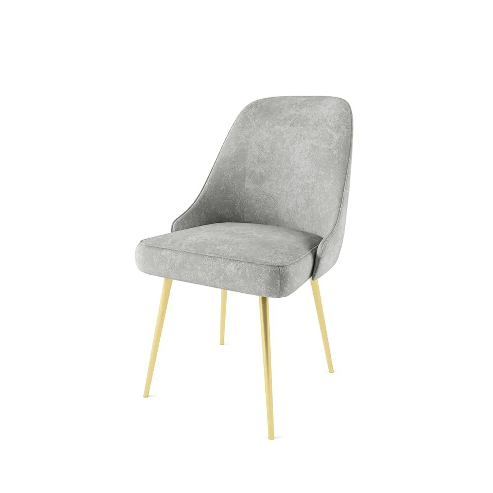 Стул «Афродита» Moon серый / Золотые ножки