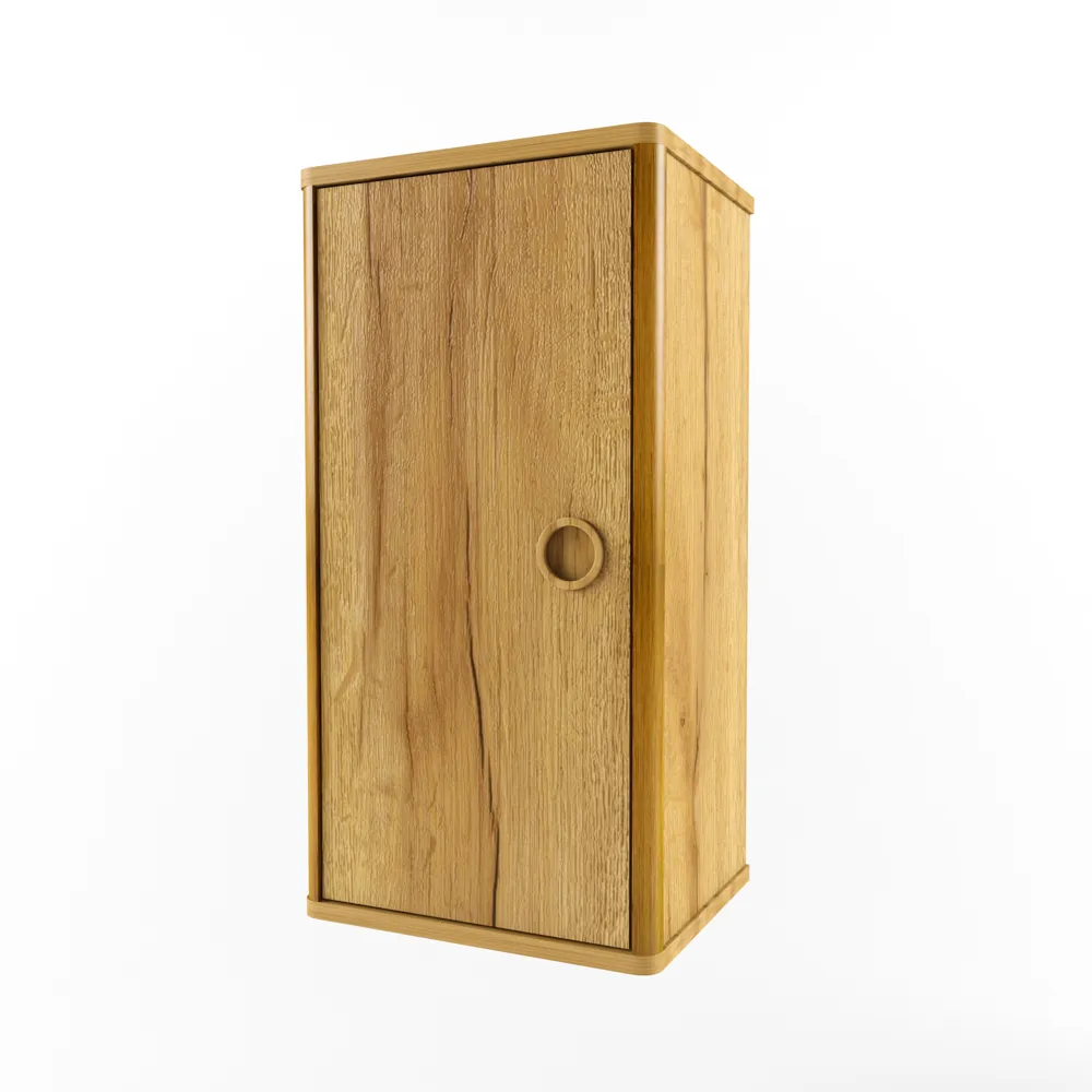 Полка закрытая вертикальная дуб золотистый «Тэль»