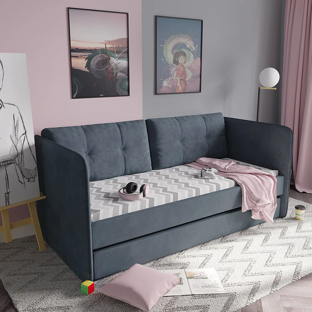 Комплект «Айрис» микровелюр Серый+зигзаг