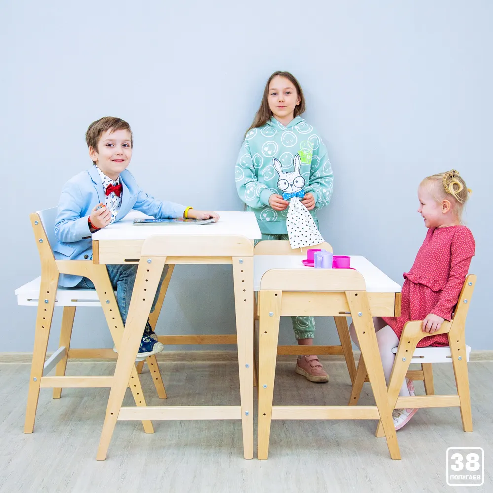 Стол растущий «Kids» комбо белый 6