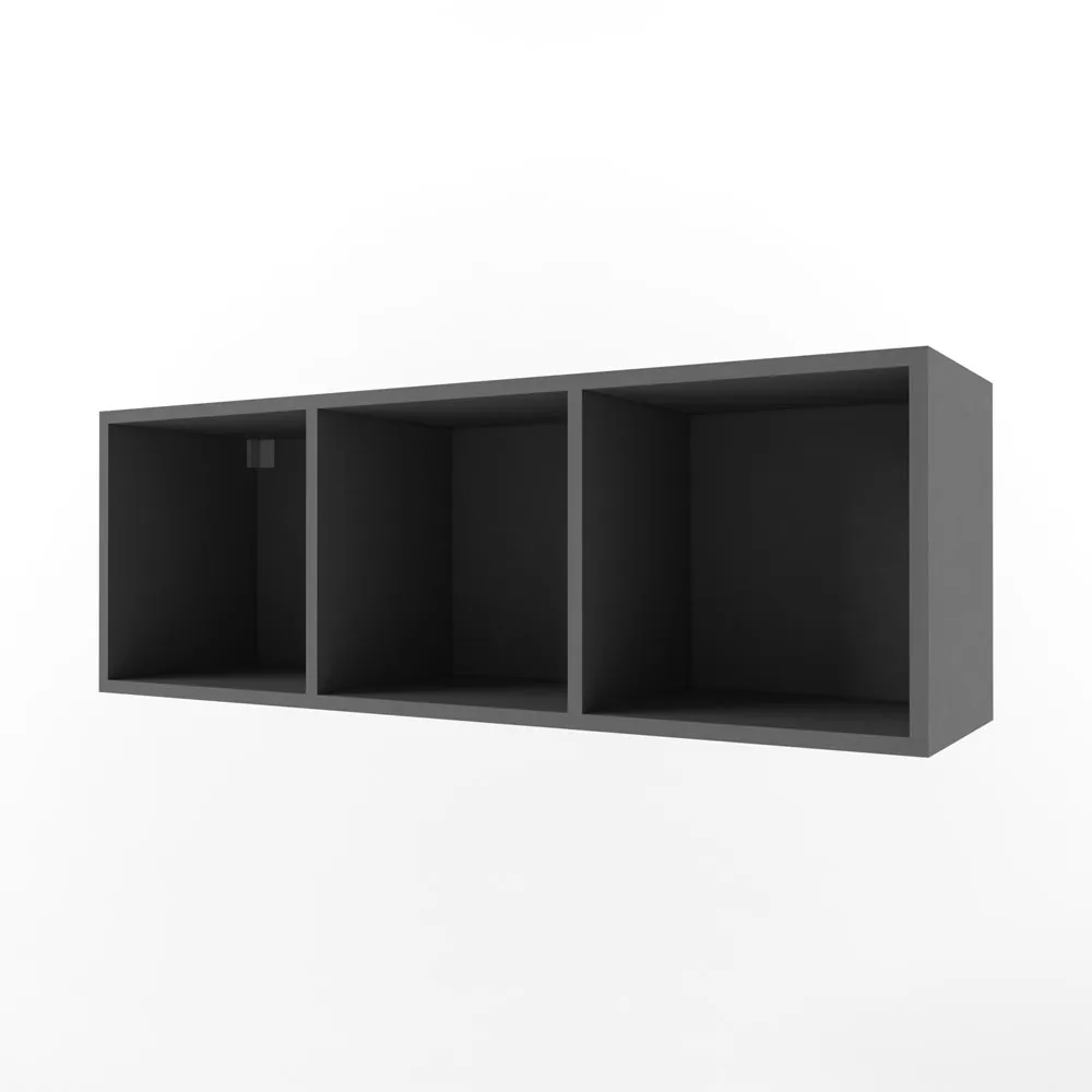 Полка 3 куба серая