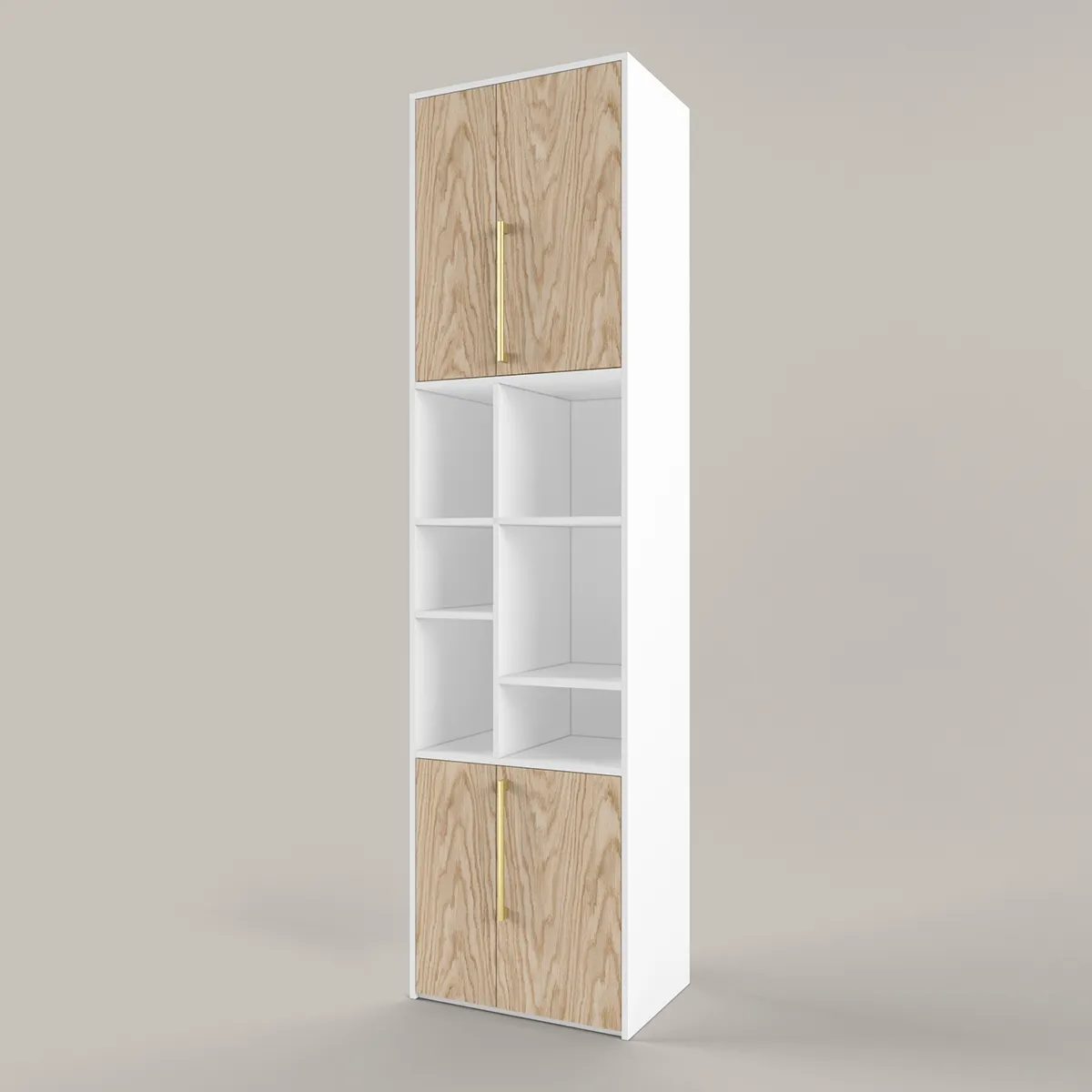 Стеллаж широкий Тури Белый