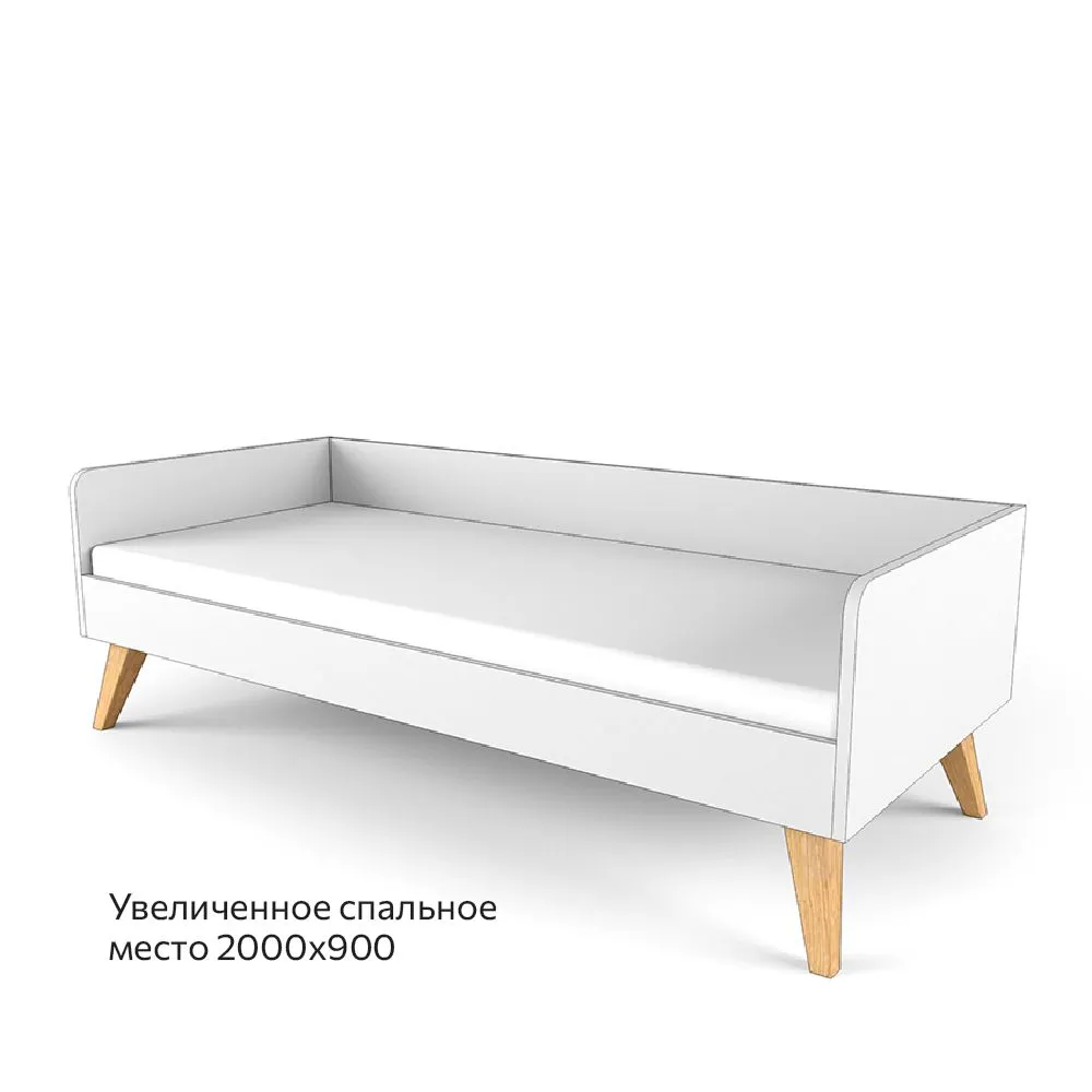 Кровать белый диагональ
