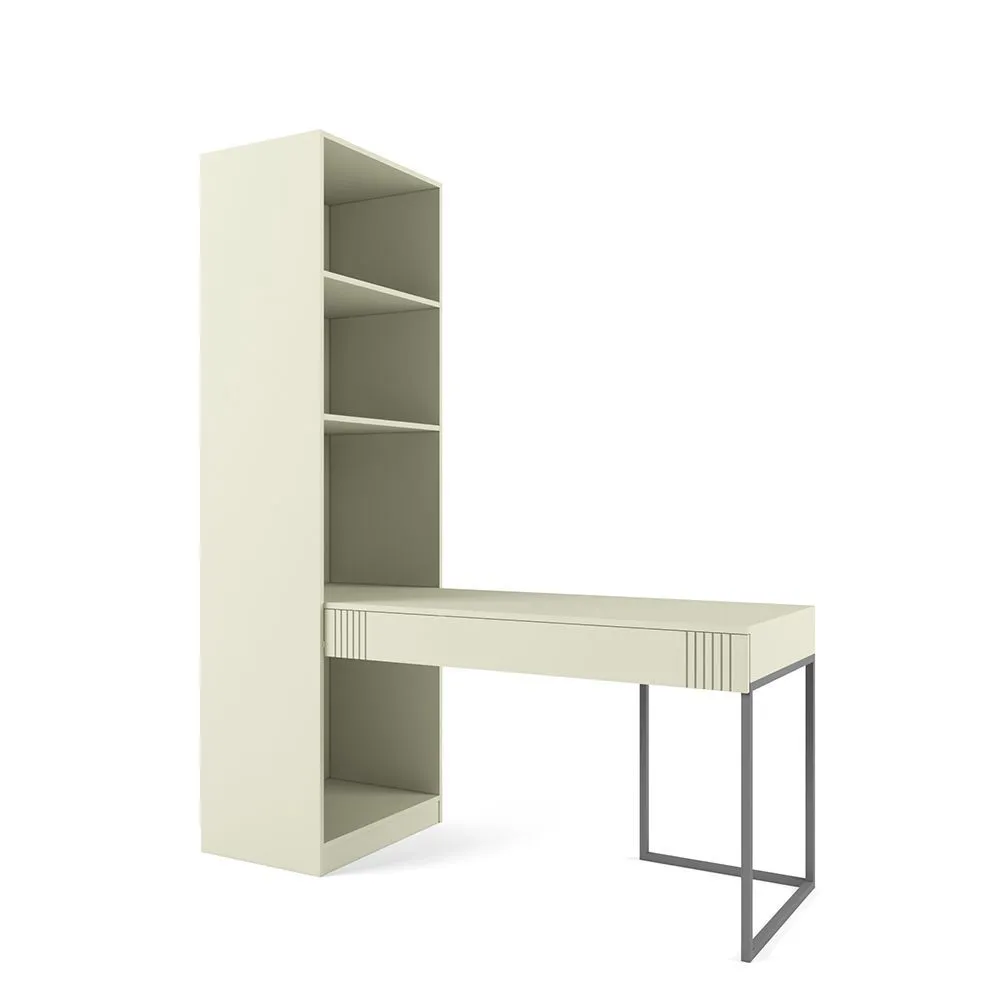 Стол со стеллажом Мишель Орегано/серый