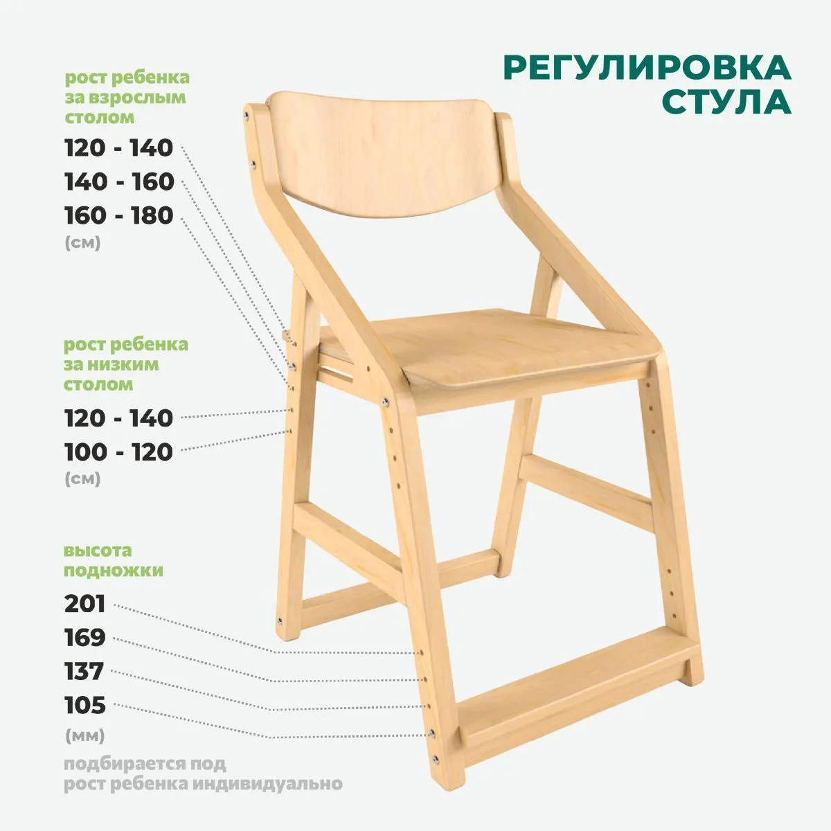 Стул растущий + чехол «Дино» 8