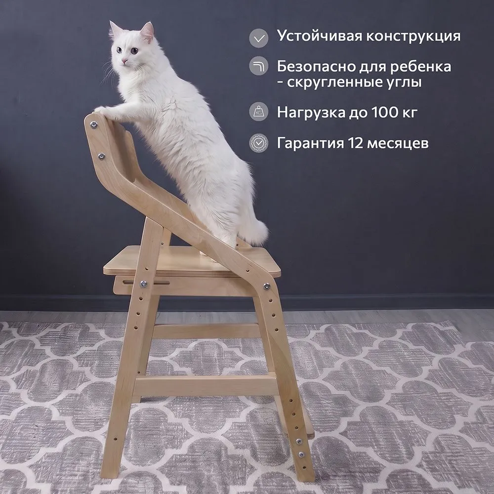 Стул растущий «Робин» лак 3
