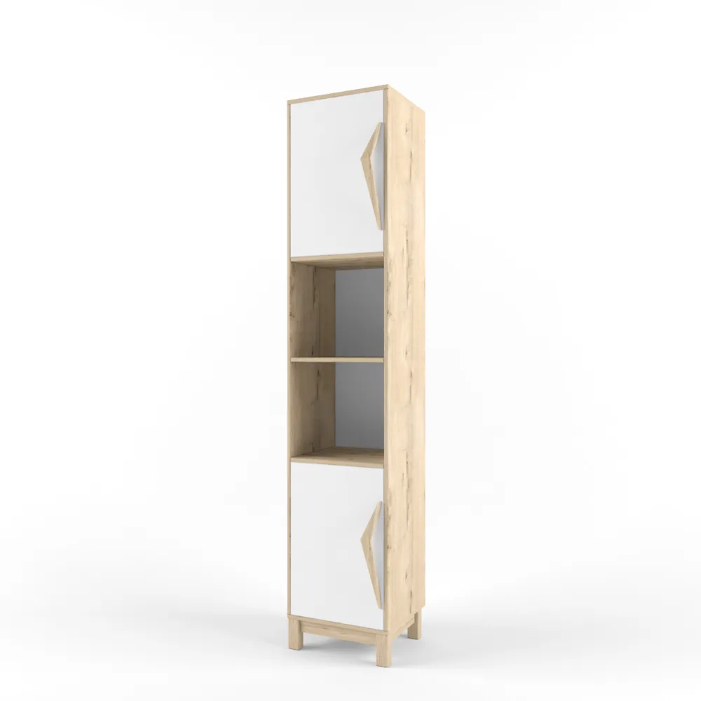 Стеллаж узкий левый «2+2» белый