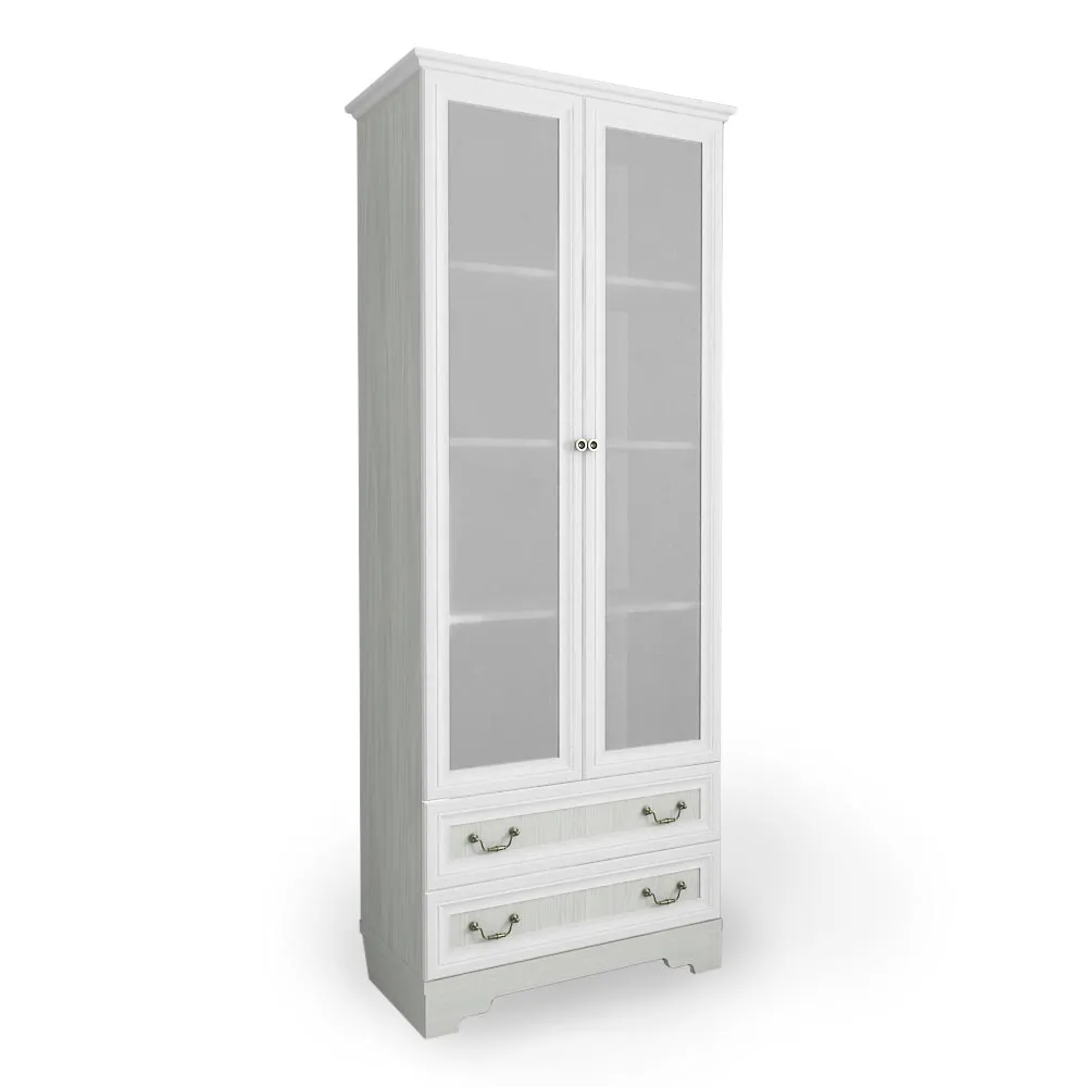 Стеллаж со стеклянными дверцами