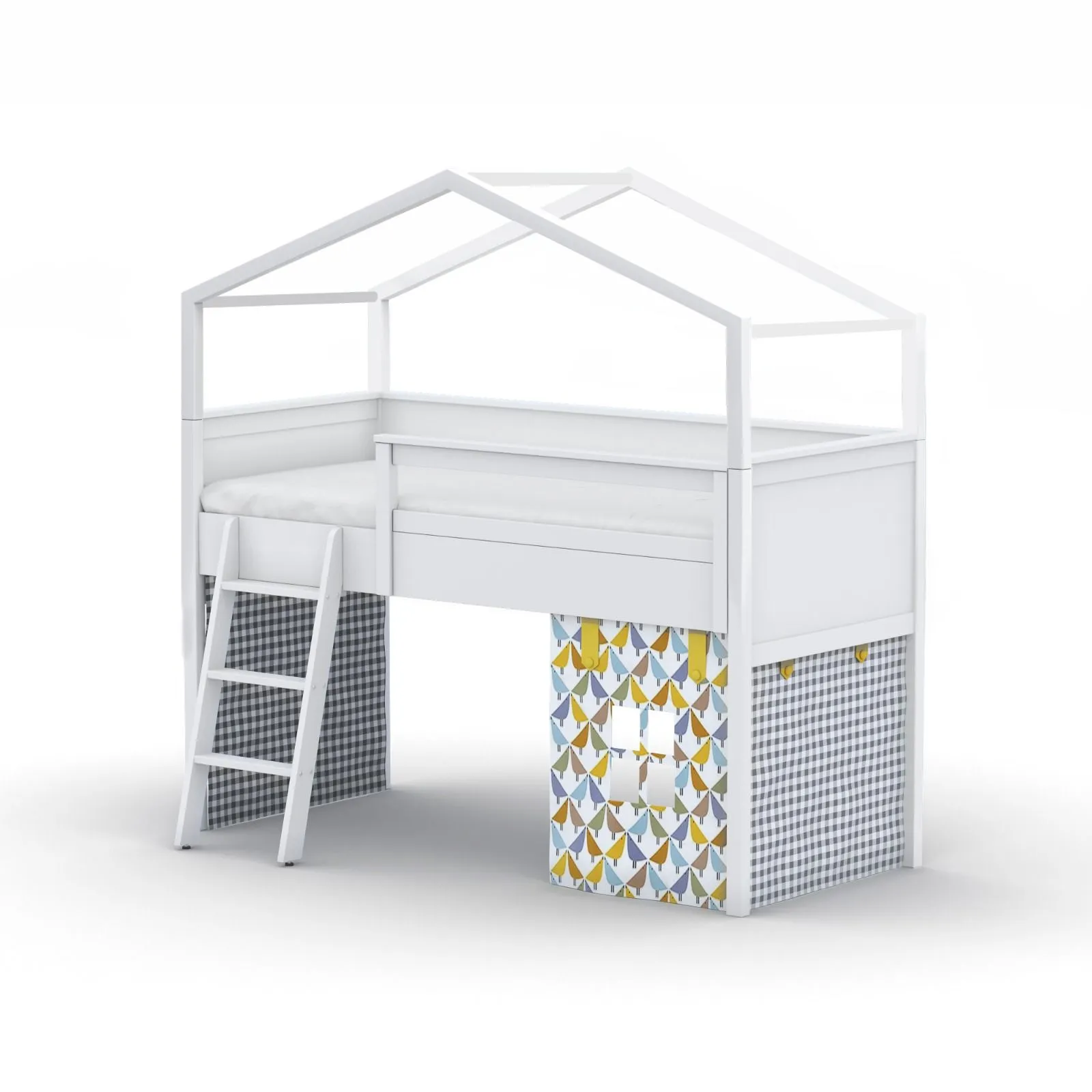 Комплект текстиля «Литл Форест» №3 - клетка+птички