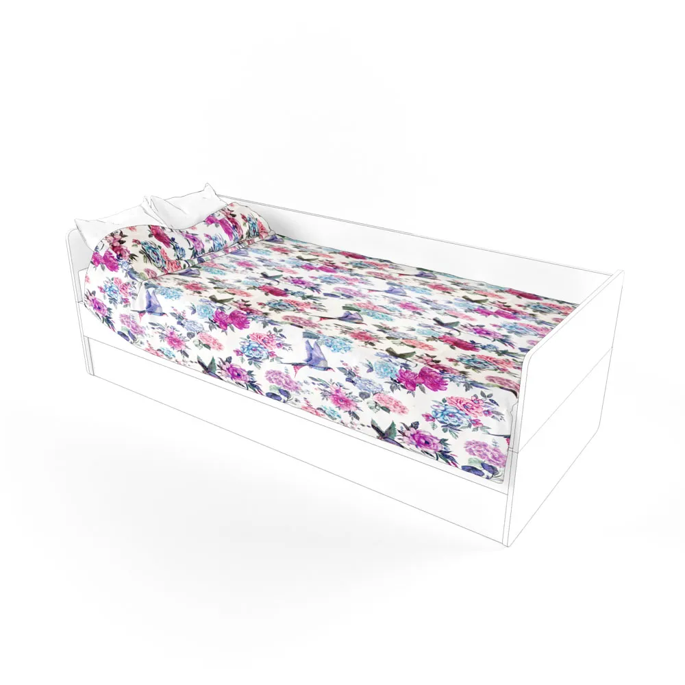 Покрывало для кровати колибри