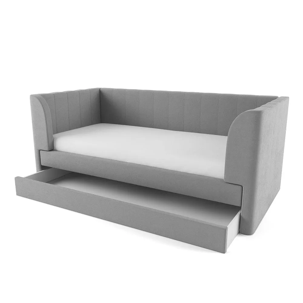 Кровать Мягкая Мия серая 3