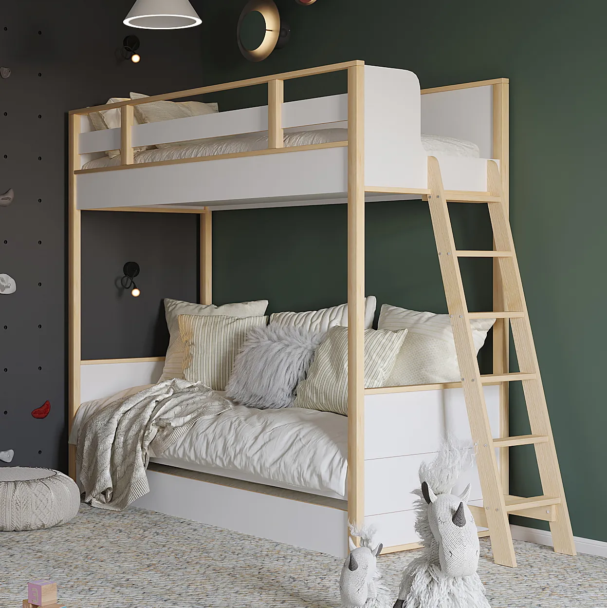 «Робин Лайт» Кровать 2х-ярусная универсальная с лесенкой