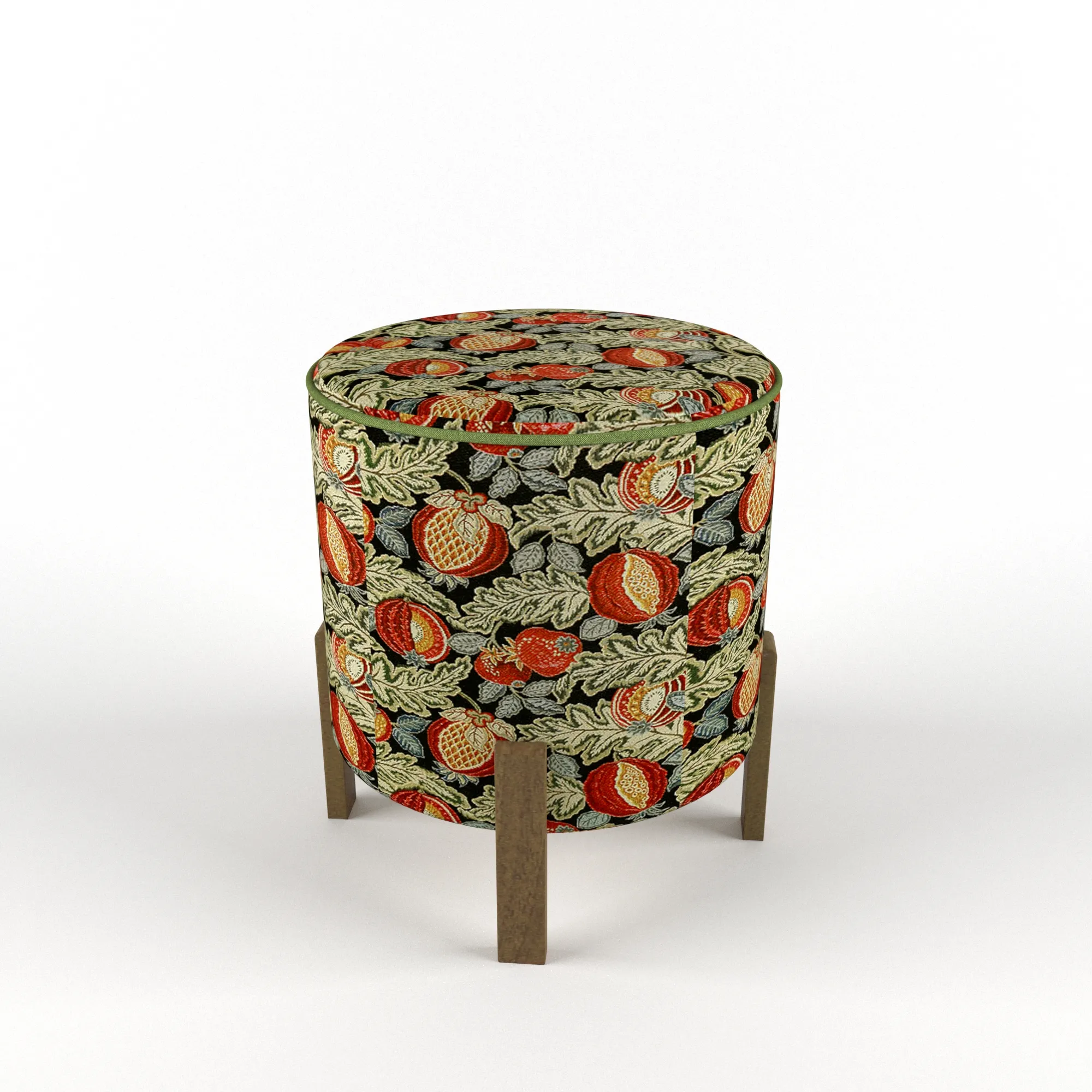 Пуф гобелен «гранаты», ножки орех