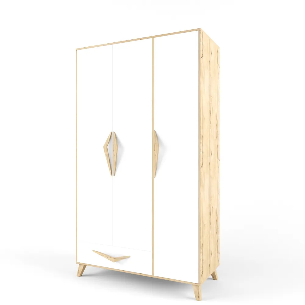 Шкаф 3-створчатый «2+2» белый