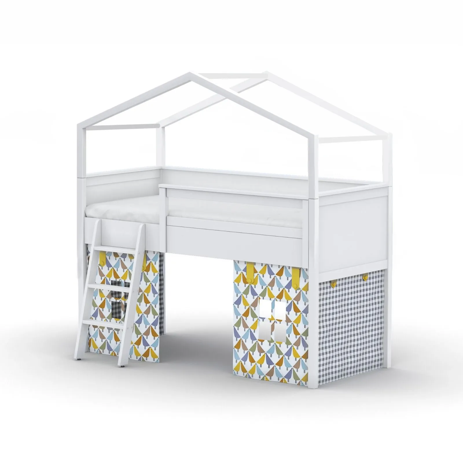 Комплект текстиля «Литл Форест» №4 - клетка+птички