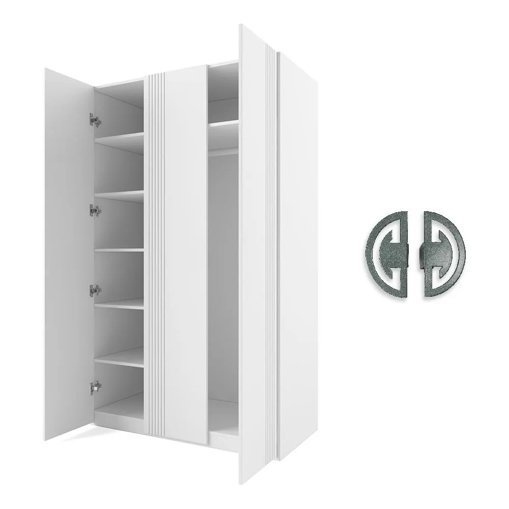 Шкаф 3х створчатый Мишель Белый Графит 2