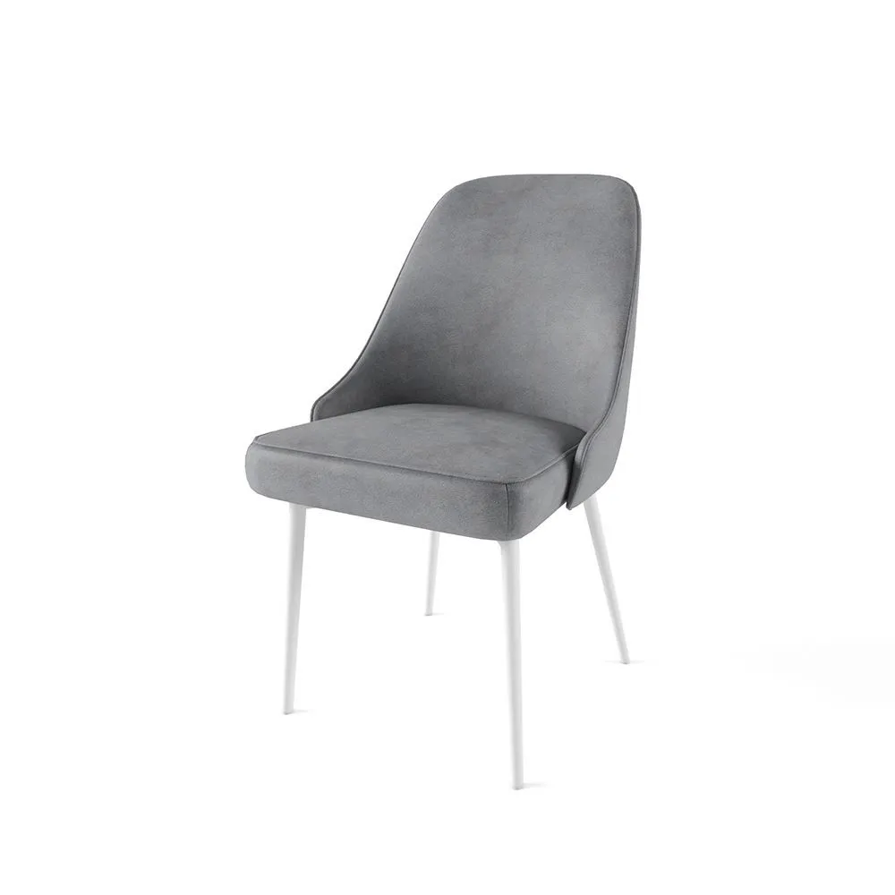 Стул «Афродита» Серый / Белые ножки