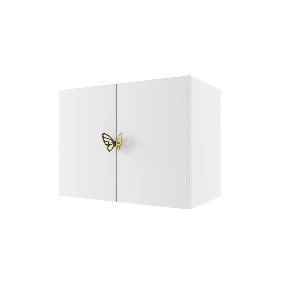 Антресоль для книжного шкафа Мишель Белый Золото 1