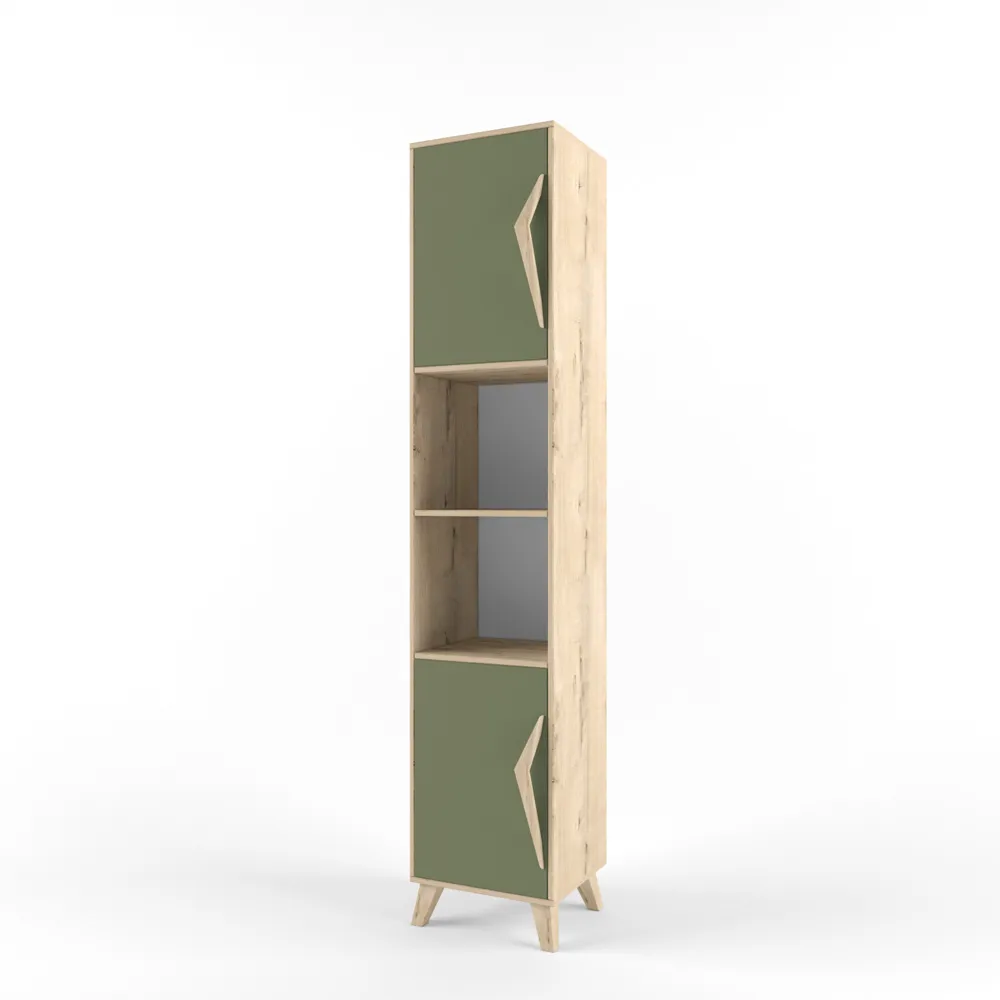 Стеллаж узкий левый «2+2» олива