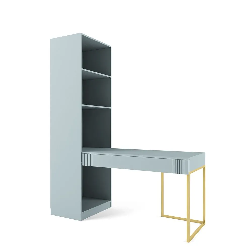 Стол со стеллажом Мишель Фрост/золото