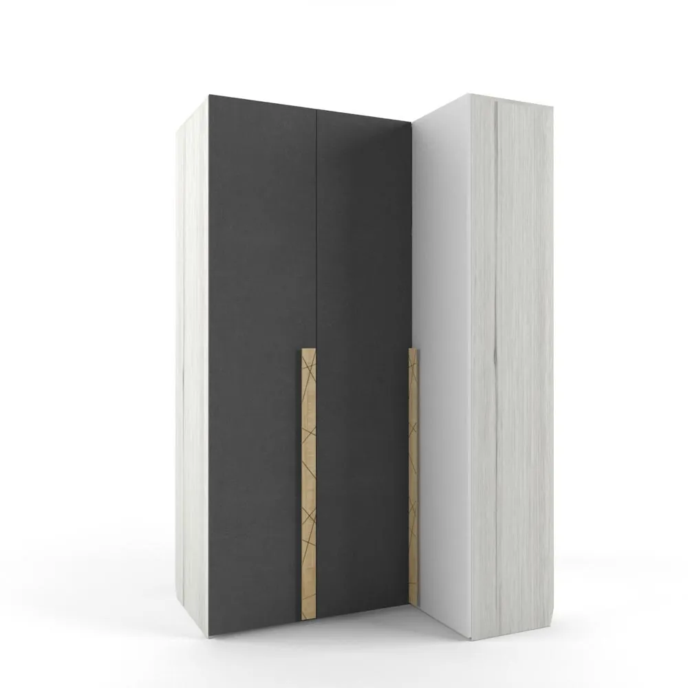 Шкаф угловой Левый «Гармошка» слева