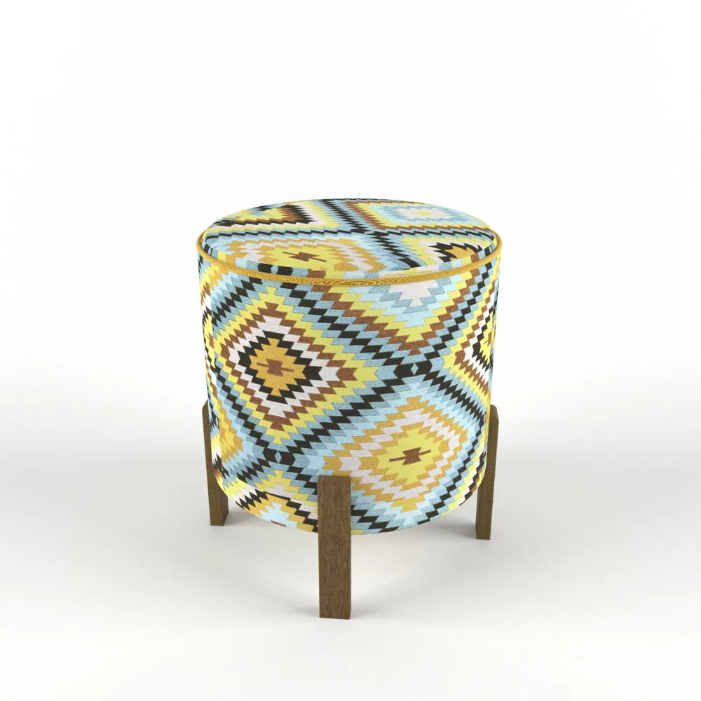 Пуф гобелен «узор», ножки орех