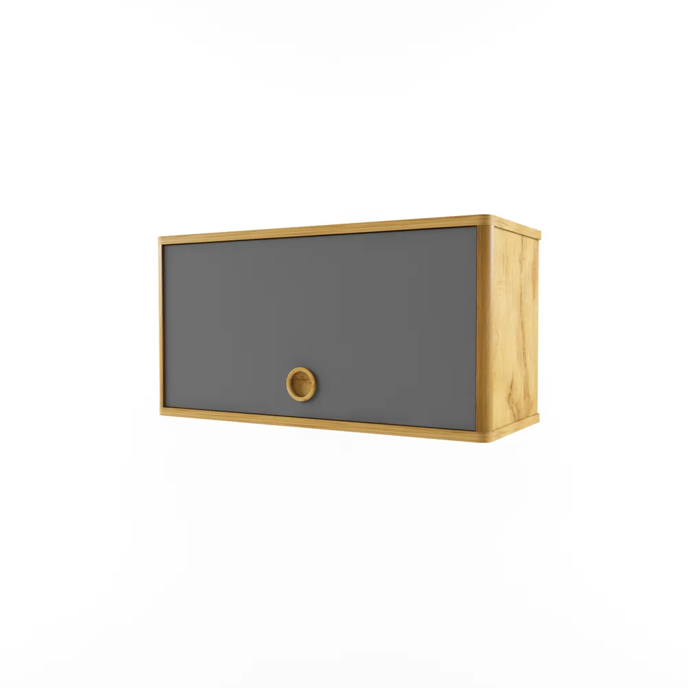 Полка закрытая темно-серая «Тэль»