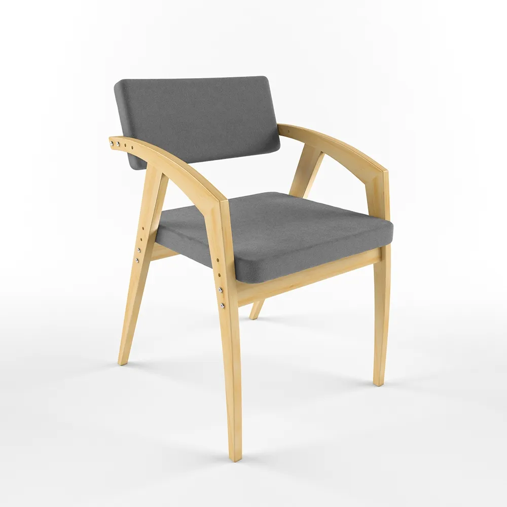 Стул регулируемый «Бруно» микровелюр серый