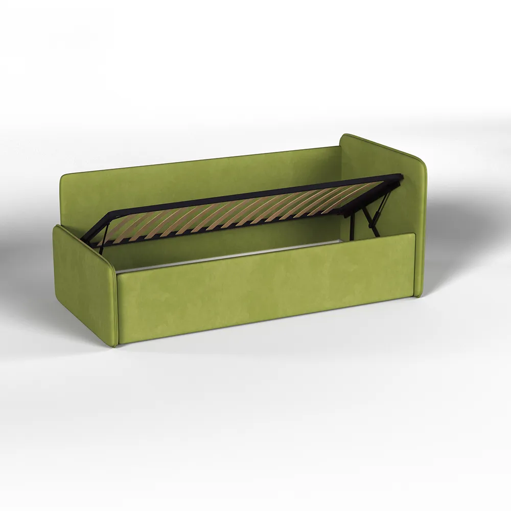 Тахта с подъемным механизмом Микровелюр Олива