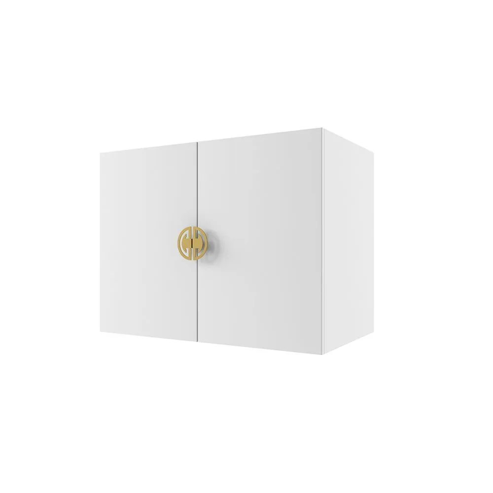 img-Антресоль для книжного шкафа Мишель Белый Золото 1